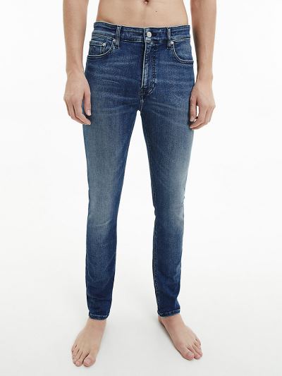 Calvin Klein Ruhák HU972458 | Calvin Klein Recycled Cotton Super Férfi Farmernadrág Sötét Kék